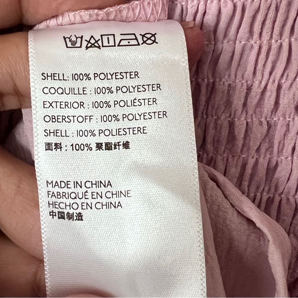 Urban Outfitters Pale Pink Gabriella Smocked‎ Tiered Midi Dress Long Sleeves SM - Picture 7 of 7